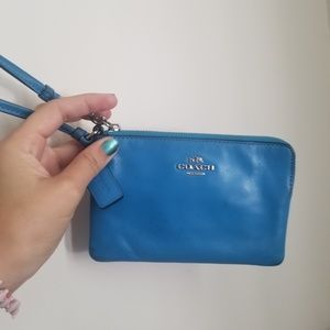 COACH Blue Wristlet
